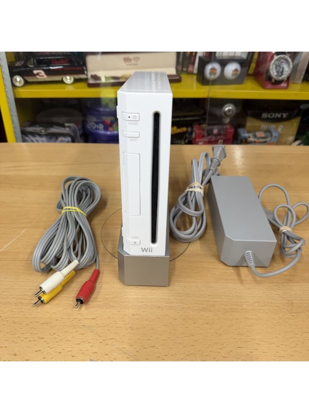 Nintendo Wii RVL-001 USA White Console Sensor Bar AV Cable Power Cable - TESTED